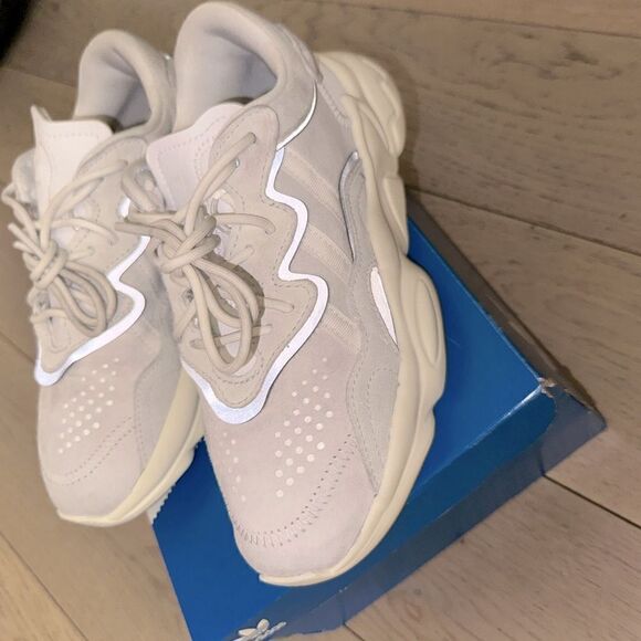 Pre-School Adidas Originals Ozweego Off White/Crystal White/Cloud White - Picture 12 of 16